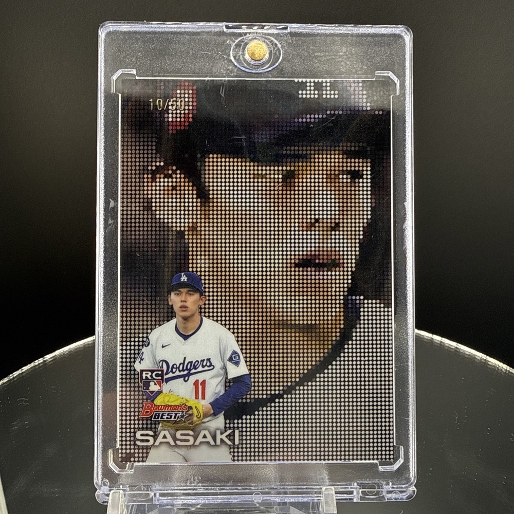 2025 Roki Sasaki Bowman's Best Mini Diamonds Pixel Portraits Rookie /50